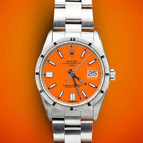 rolex oyster perpetual orange dial